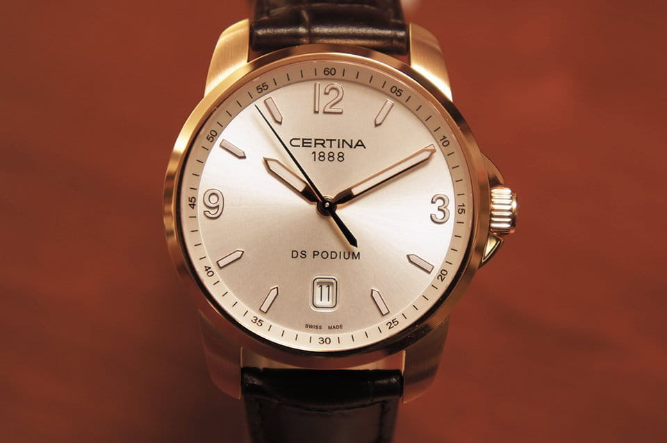 Certina Certina DS Podium C001.410.36.037.01, ds podium швейцария мужские часы на браслете кожаный боковой вид